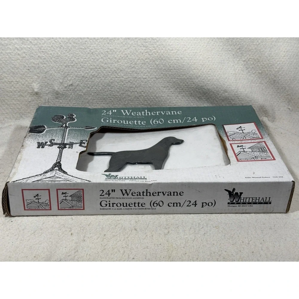 Whitehall Products Labrador Retriever 24 Weathervane Black Aluminum USA Dog